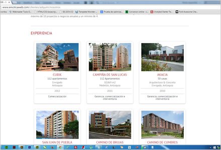 Trayectoria, Web Joomla Responsive Adquirir