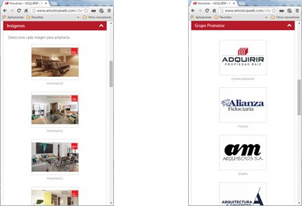 Adaptación responsive, Web Joomla Responsive Adquirir
