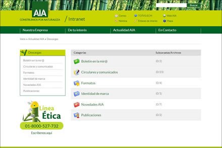 Descargas, Intranet Joomla AIA Intranet