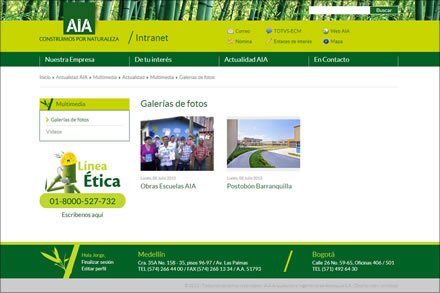 Multimedia, Intranet Joomla AIA Intranet