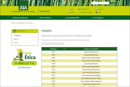 Directorios, Intranet Joomla AIA Intranet