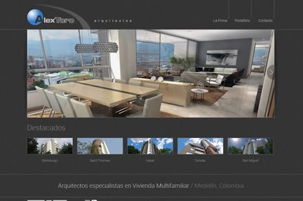 Home, Sitio web Alex Toro Arquitectos