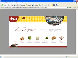 Sistema de Navegación, Web Caldos Aneto