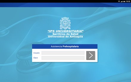 Login paramédicos, Interfaces APP paramédica UdeA