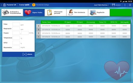 Signos vitales, Interfaces APP paramédica UdeA