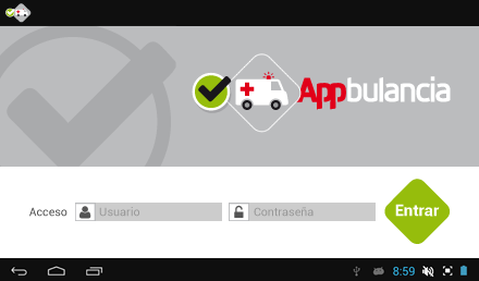Login, Diseño de interfaces APP Appbulancia | UdeA