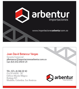 Tarjeta personal, Logo - Papelerías Arbentur