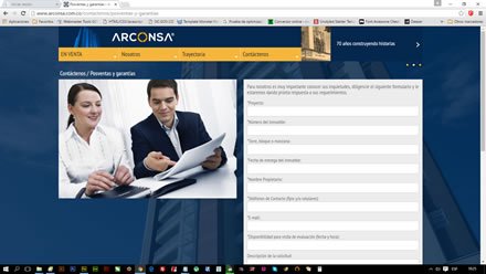 Posventas, Web Joomla Arconsa