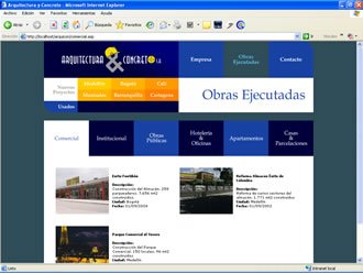 Portafolio de Obras (1), Web Arquitectura y Concreto