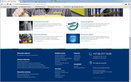 Footer, Web Joomla ATEC