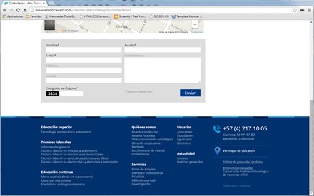 Contacto (scroll), Web Joomla ATEC