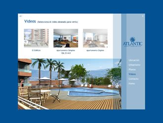 Menú de Videos, Multimedia Edificio Atlantic