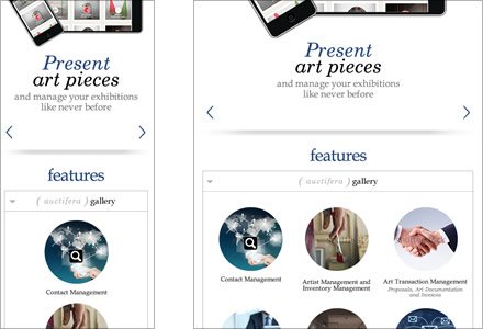 Responsive design, Interfaces responsive Auctifera