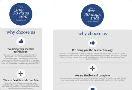 Responsive design, Interfaces responsive Auctifera