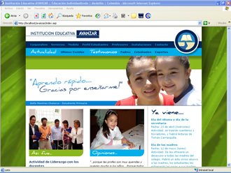 Home, Web Colegio Avanzar