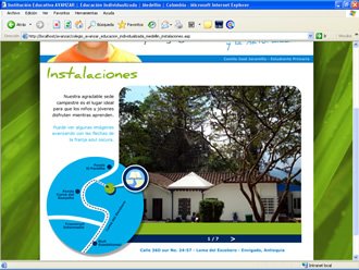 Instalaciones (scroll), Web Colegio Avanzar