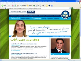 Eventos, Web Colegio Avanzar