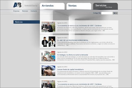 Noticias, Diseño de interfaces A&B Inmobiliaria
