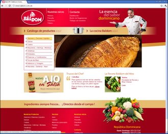 Home (menú desplegable), Web Baldom