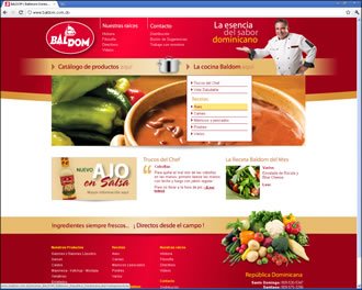 Home (menú desplegable), Web Baldom