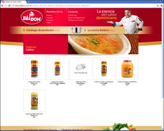 Productos, Web Baldom