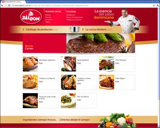 Recetas, Web Baldom