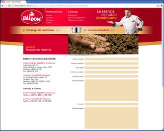 Trabaje con nosotros, Web Baldom