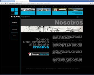 La empresa, Web Baquero Arquitectos