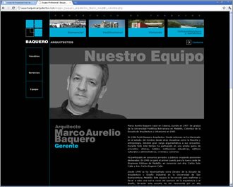 Equipo de trabajo, Web Baquero Arquitectos