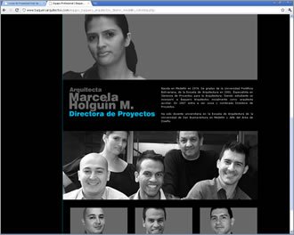 Equipo (scroll), Web Baquero Arquitectos
