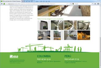 Detalle de obra, Web y Extranet BASA Ingenieros