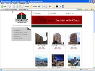 Portafolio histórico, Web Bienes y Bienes