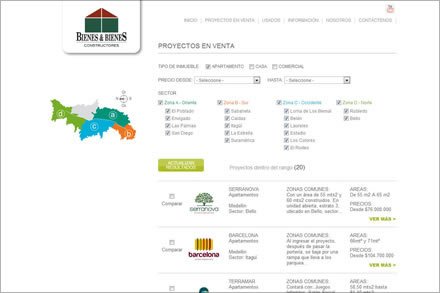 Proyectos, Maquetación HTML 5 Bienes y Bienes