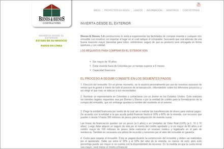 Contendio, Maquetación HTML 5 Bienes y Bienes