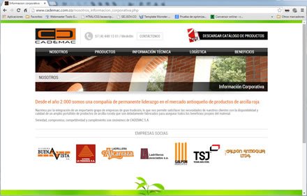 La Empresa, Sitio web Administrable Cademac