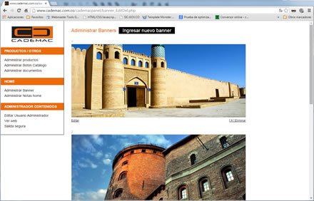 Administrador a la medida, Sitio web Administrable Cademac