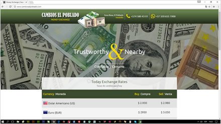 Landing page, Landing page responsive Cambios El Poblado