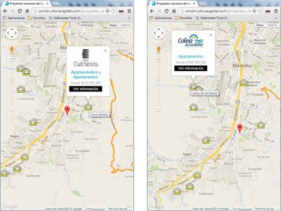 Búsqueda por geo-localización, Responsive Design Constructora Capital