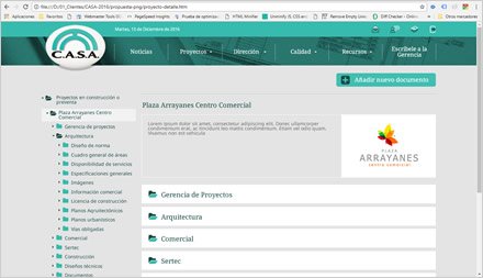 Documentación de proyectos, Intranet Joomla CASA
