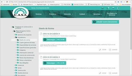 Documentación de proyectos, Intranet Joomla CASA