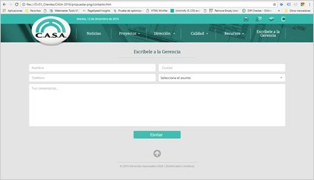 Contacto con gerencia, Intranet Joomla CASA