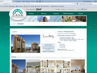 Detalle de proyecto, Web CMS Joomla C.A.S.A.