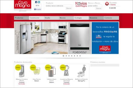 Home, Tienda electrónica Casa Magna