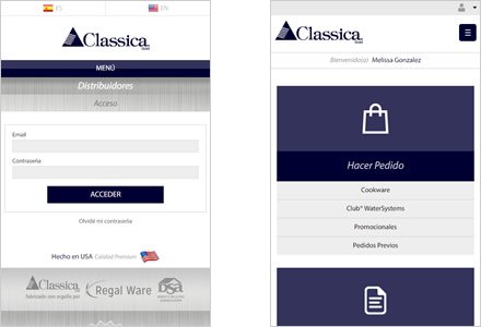 Adaptación Responsive, Web APP para Distribuidor Classica Regal