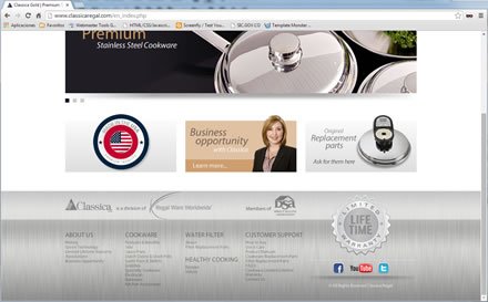 Footer, Web responsive Classica Regal