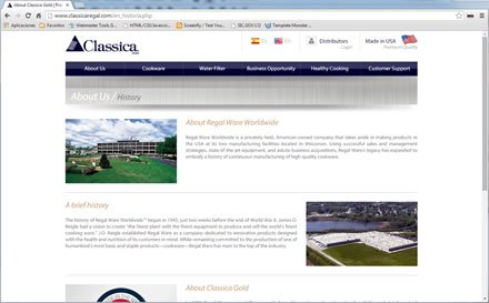 Historia, Web responsive Classica Regal