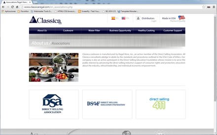 Asociaciones, Web responsive Classica Regal