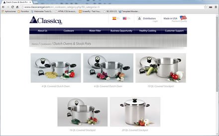 Dutch Ovens, Web responsive Classica Regal
