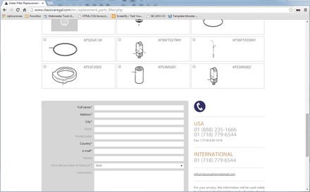 Pedido de repuestos (scroll), Web responsive Classica Regal