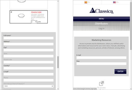 Responsive design, Web responsive Classica Regal